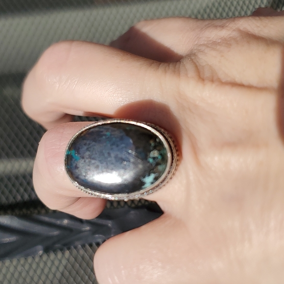 New Azurite 925 Silver Ring. - Picture 6 of 16